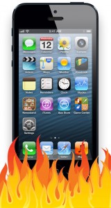 iphone 5 on fire