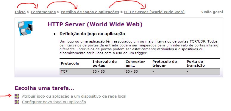 HTTP SERVER web regra  router