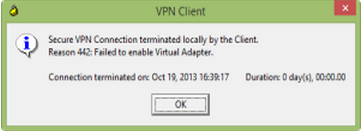 vpn erro